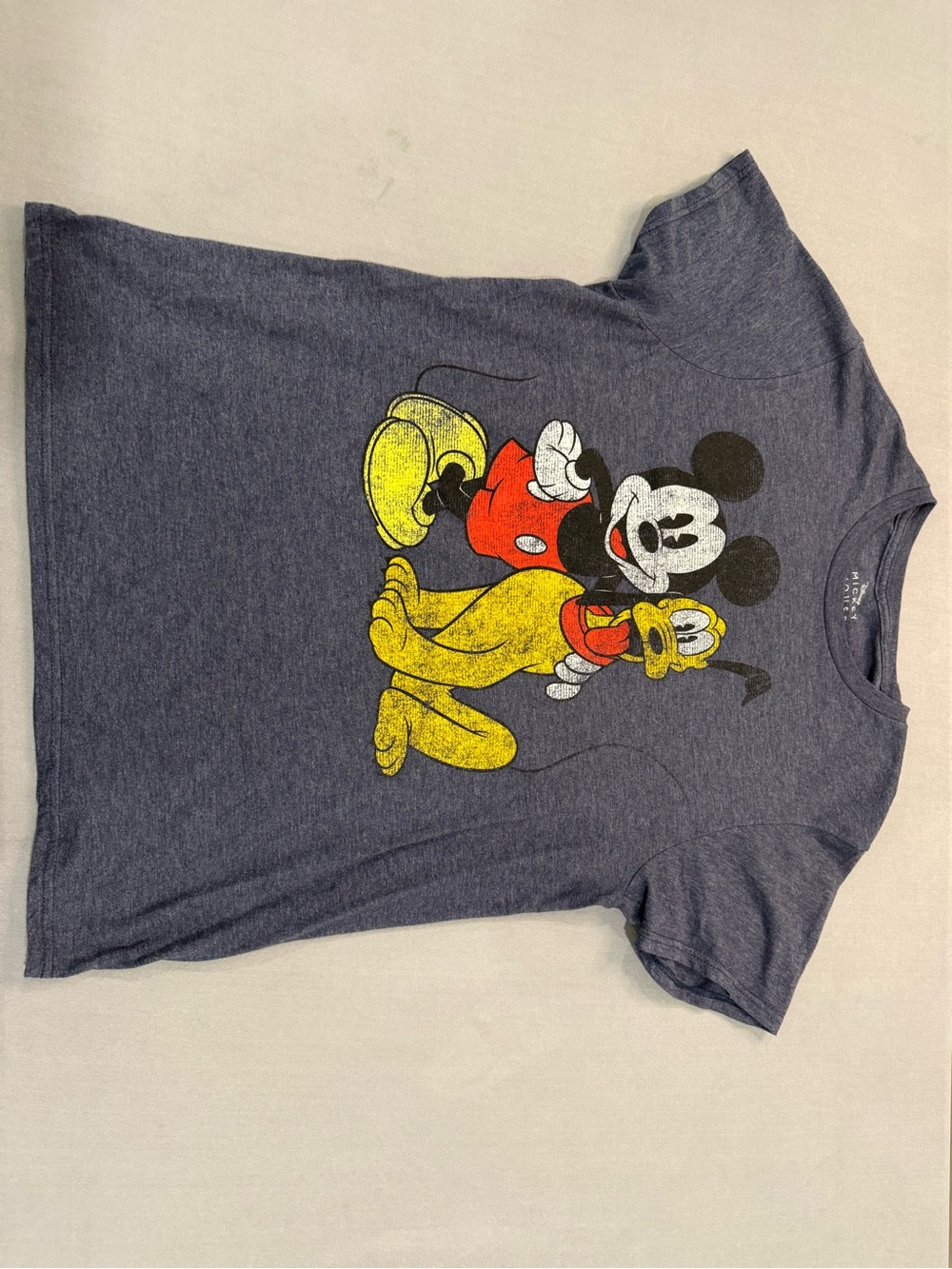 Disney Mickey Mouse Graphic Blue Adult Unisex T-Shirt Tee Size M